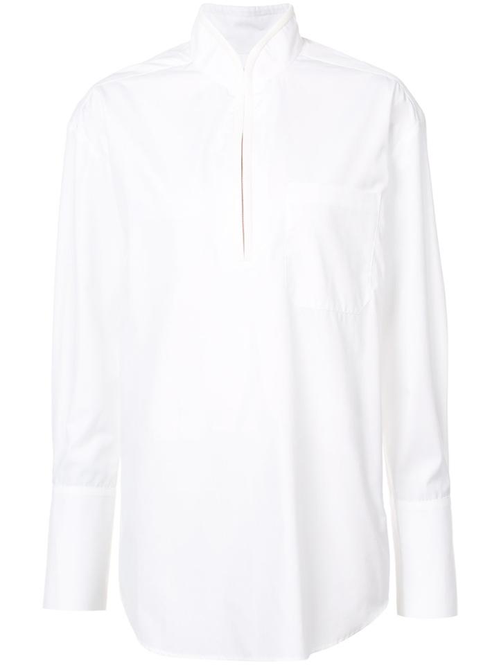 Sykes Stand Collar Shirt - White