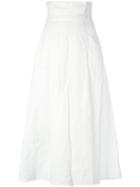 Ermanno Scervino Pleated Midi Skirt - White