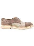 Eleventy Contrast Lace-up Brogues - Brown