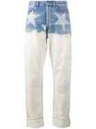 Faith Connexion Star Print Wide-leg Jeans, Women's, Size: 26, Blue, Cotton