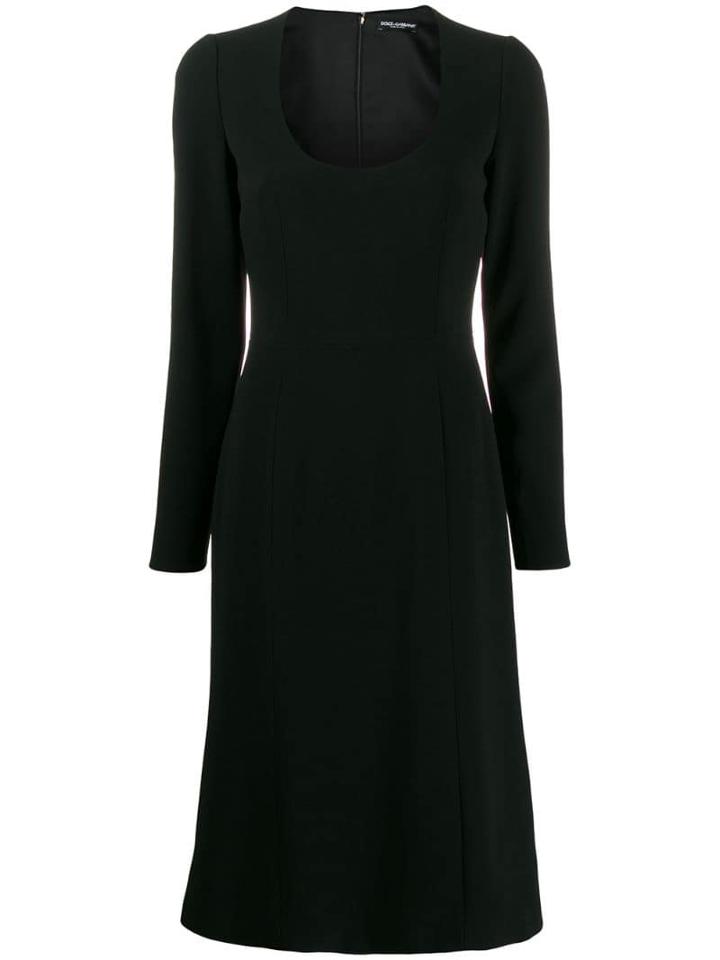 Dolce & Gabbana Scoop Neck Dress - Black