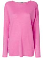 Iris Von Arnim Round Neck Top - Pink & Purple