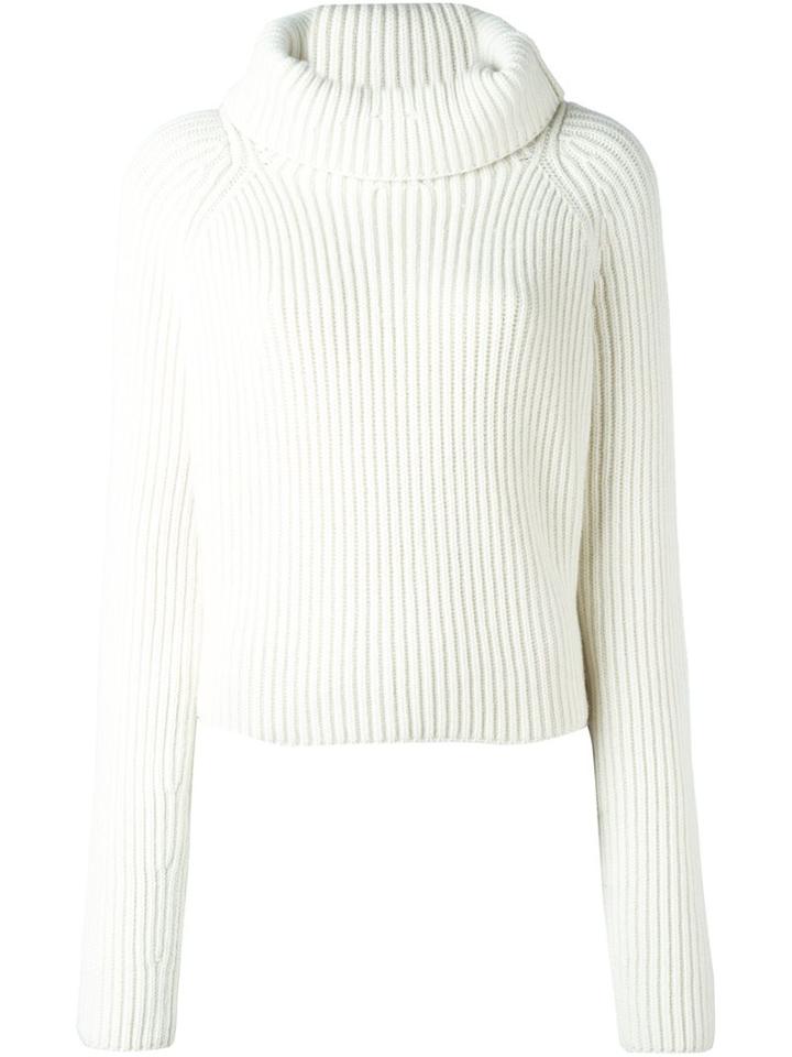Haider Ackermann Turtleneck Jumper, Women's, Size: Xs, White, Virgin Wool