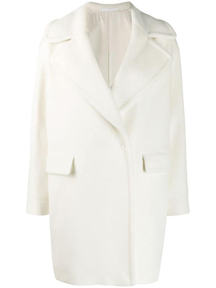 Tagliatore Straight Fit Coat - White