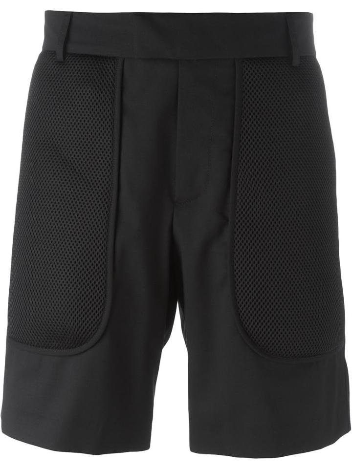 Les Hommes Mesh Panel Shorts