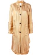 Forte Forte - Single Breasted Coat - Women - Polyamide/viscose - 3, Women's, Yellow/orange, Polyamide/viscose