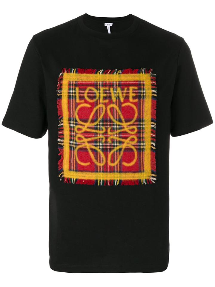 Loewe Tartan Patch T-shirt - Black
