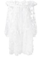 Alberta Ferretti - Lace Off-the-shoulder Dress - Women - Silk/polyester/acetate/other Fibers - 42, White, Silk/polyester/acetate/other Fibers