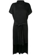 Mm6 Maison Margiela Ribbed Knit Layered Dress - Black