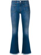 Stella Mccartney Flared Skinny Kick Jeans, Women's, Size: 28, Blue, Cotton/polyester/spandex/elastane