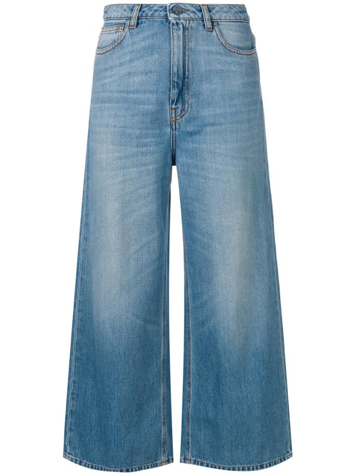 Vivetta Cropped Palazzo Jeans - Blue