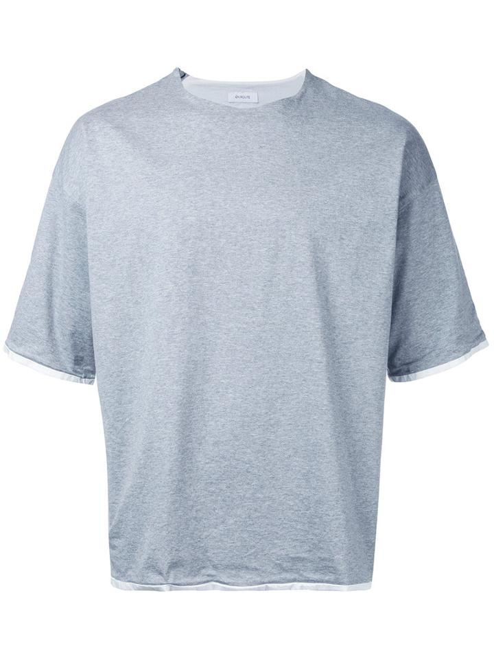 En Route - Contrast Detail T-shirt - Men - Cotton - 3, Grey, Cotton