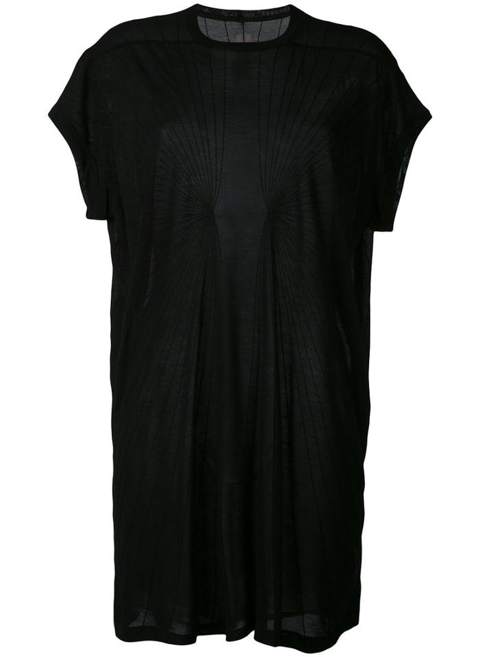 Stitch Detail T-shirt - Women - Silk/cotton/acrylic/wool - 38, Black, Silk/cotton/acrylic/wool, Rick Owens