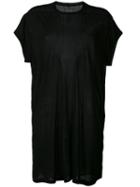 Stitch Detail T-shirt - Women - Silk/cotton/acrylic/wool - 38, Black, Silk/cotton/acrylic/wool, Rick Owens
