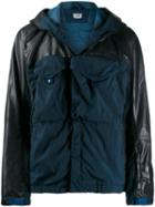 Cp Company Lens-detail Contrast Hooded Jacket - Blue