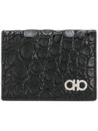 Salvatore Ferragamo Double Gancio Bifold Cardholder - Black