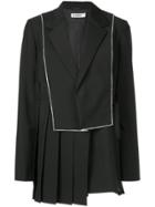 Jil Sander Asymmetric Pleat Blazer - Black