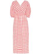 Mara Hoffman Nami Checked-cotton Maxi Dress - White