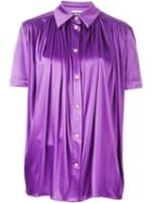 Fausto Puglisi Gathered Front Shirt, Women's, Size: 42, Pink/purple, Viscose
