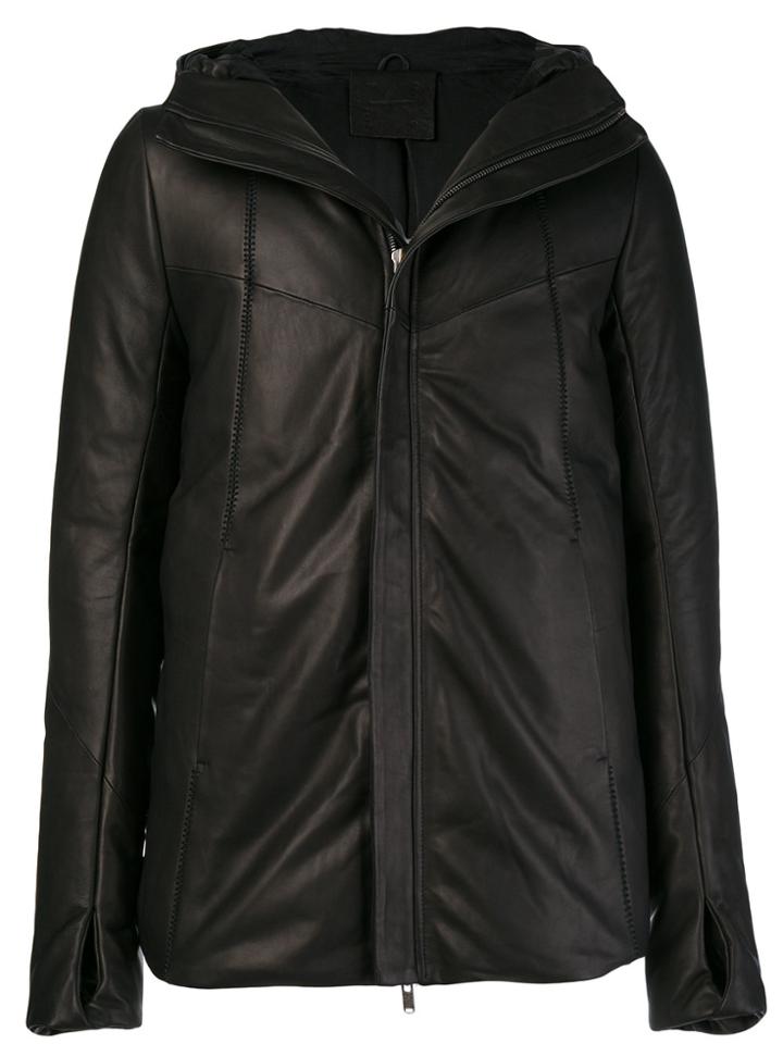 10sei0otto Hooded Thumb Hole Jacket - Black