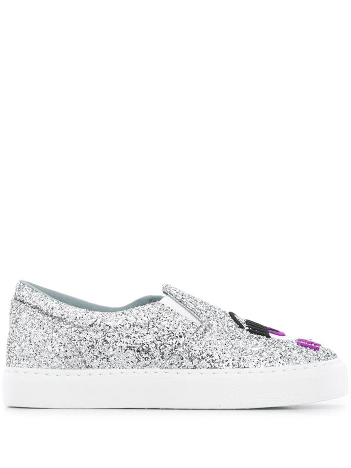 Chiara Ferragni I See You Slip-on Sneakers - Silver