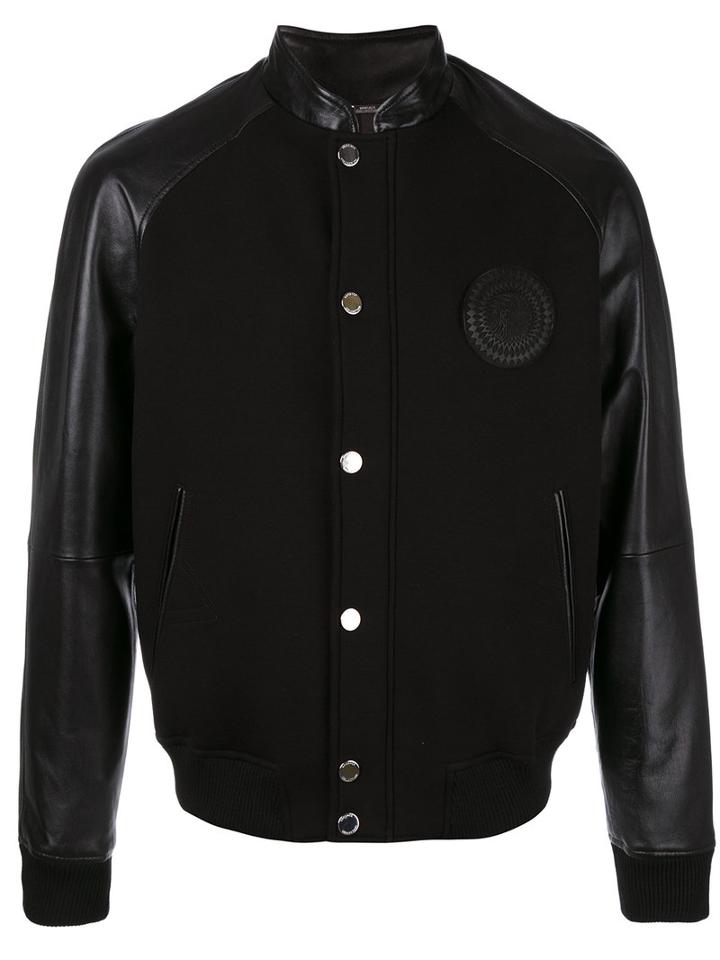 Versace Collection - Bomber Jacket - Men - Cotton/lamb Skin/spandex/elastane - 54, Black, Cotton/lamb Skin/spandex/elastane