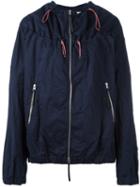 Marni Drawstring Bomber Jacket, Size: 44, Blue, Cotton/linen/flax