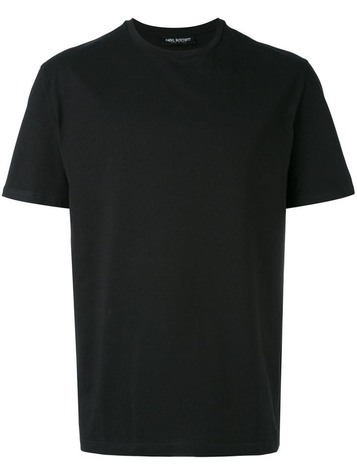 Neil Barrett - Classic Plain T-shirt - Men - Cotton - L, Black, Cotton