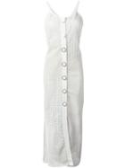 Drome Straight Leather Long Dress - Neutrals