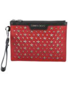 Jimmy Choo Mini Derek Clutch, Men's, Red, Calf Leather/metal