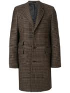 Paul Smith Single-breasted Check Coat - Brown