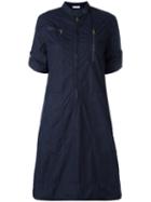 Tomas Maier Zipped Shift Dress, Size: 34, Blue, Cotton