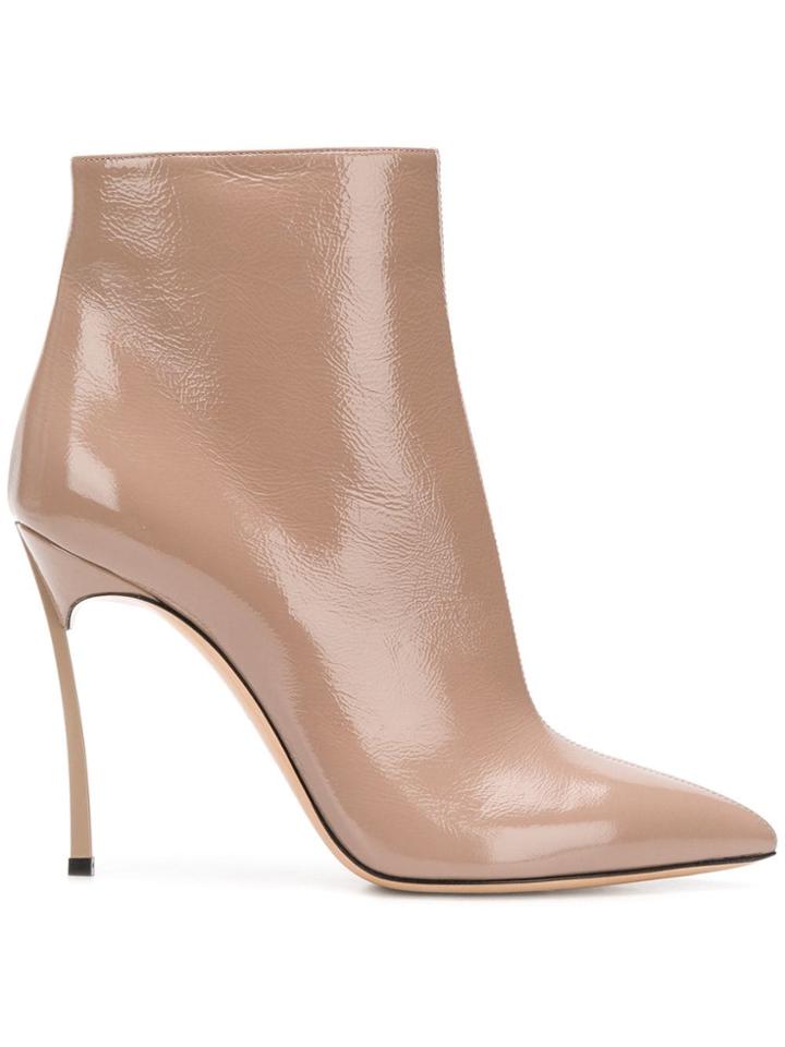 Casadei Train Pointed Boots - Neutrals