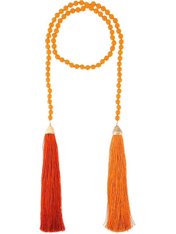 Rosantica Teatro Necklace, Women's, Yellow/orange, Brass/quartz/rayon