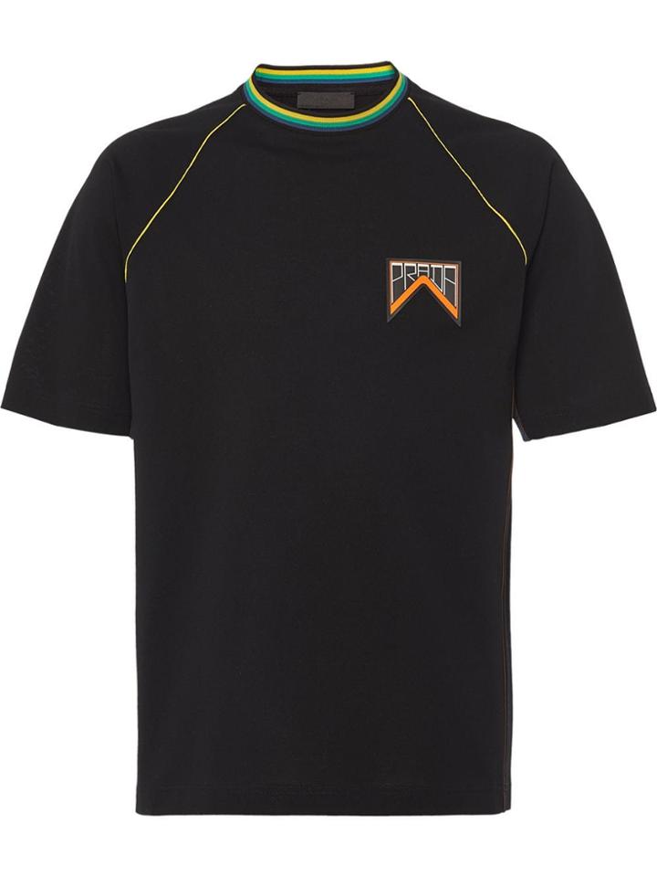 Prada Logo Plaque T-shirt - Black