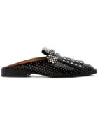 Clergerie Black Youla 25 Studded Leather Mules