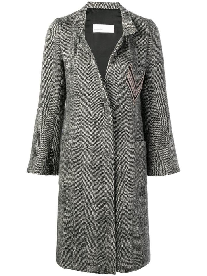 Gentry Portofino Chevron Coat - Grey