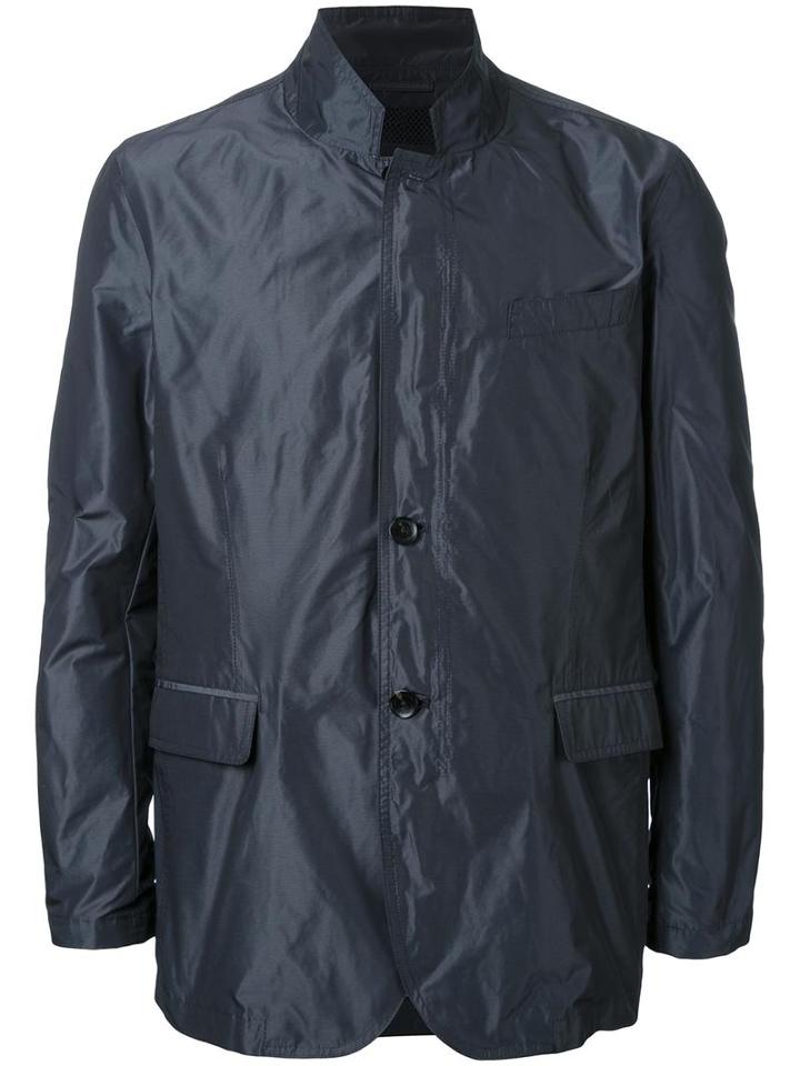 Kent & Curwen Lightweight Buttoned Jacket, Men's, Size: Xxl, Black, Polyester