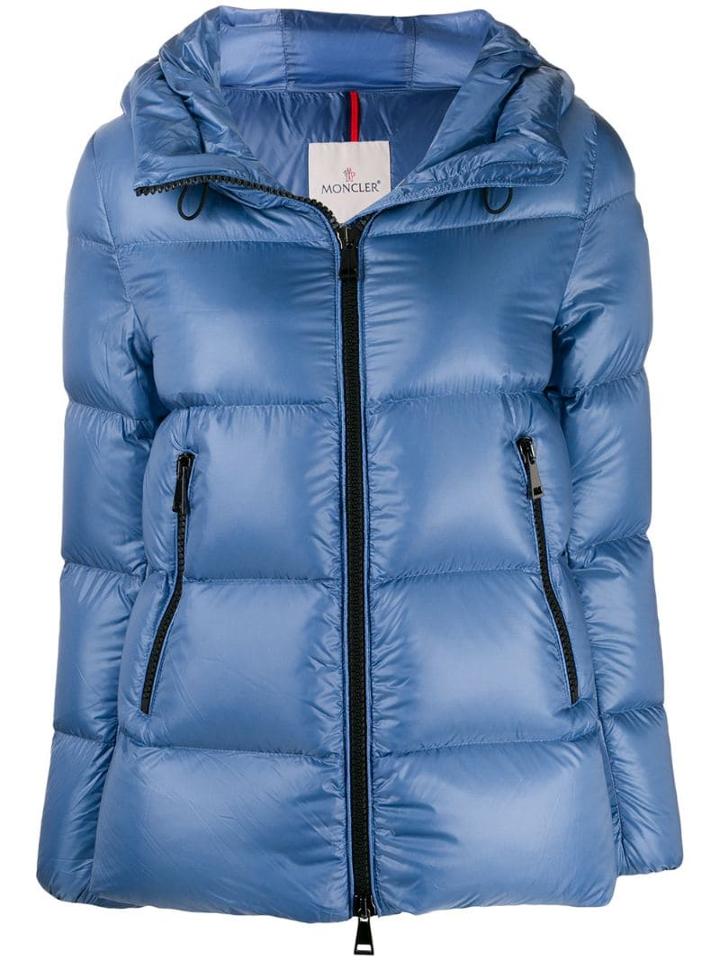 Moncler Zip-front Puffer Jacket - Blue