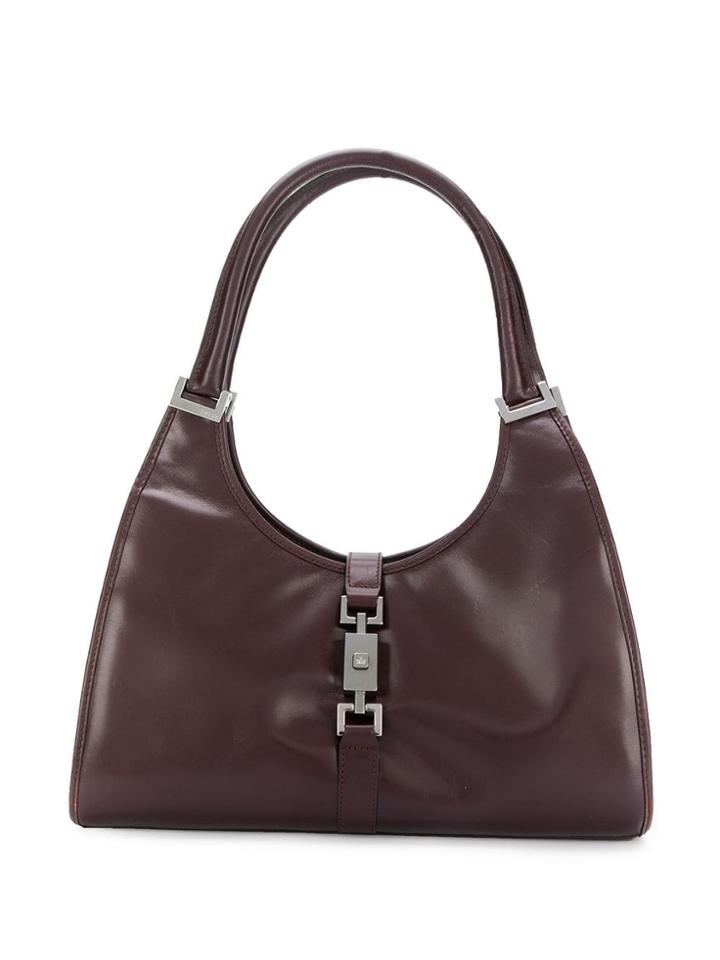 Gucci Vintage 1990's Clasp Shoulder Bag - Brown