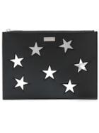 Stella Mccartney Embroidered Stars Clutch Bag - Black