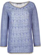 Alberta Ferretti Open Knit Sweater, Women's, Size: 42, Pink/purple, Cotton/polyester/rayon