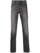 7 For All Mankind Tapered Stonewashed Jeans - Grey