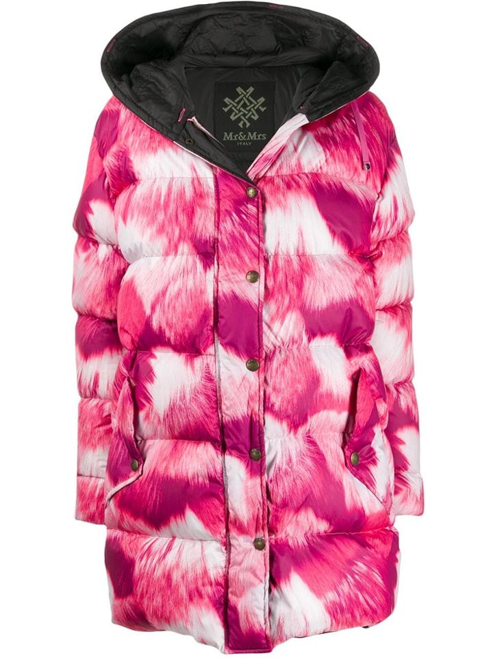Mr & Mrs Italy Hooded Padded Coat - Pink