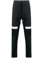 Les Hommes Urban Contrast Panel Track Pants - Black