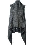 Lost & Found Ria Dunn Draped Sleeveless Cardi-coat - Grey