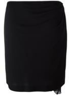 Romeo Gigli Vintage Mini Wrap Skirt - Black