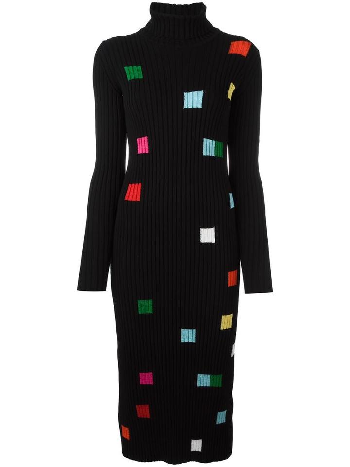 Iceberg Turtleneck Dress, Women's, Size: 38, Black, Polyester/viscose