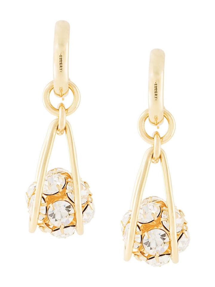 Ellery Pavé Crystal Ball Earrings - Gold