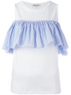 Dondup Pleated Trim Top - White